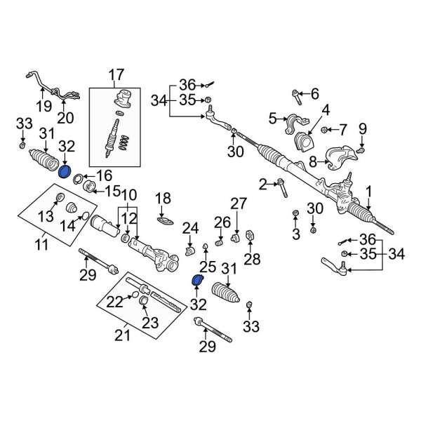 Rack and Pinion Bellows Clamp