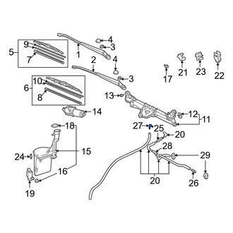 Toyota OE - Liftgate Washer Hose Adapter