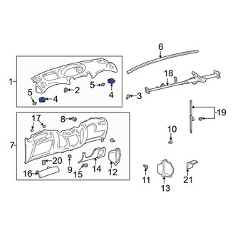 Toyota OE - Dashboard Air Vent