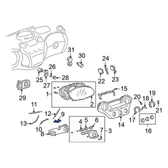 Toyota OE - HVAC Heater Mode Door Lever