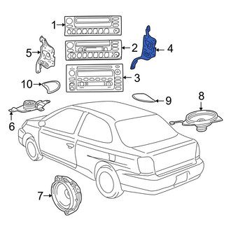 Toyota OE - Right Radio Bracket