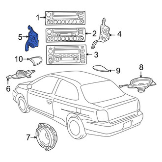 Toyota OE - Left Radio Bracket