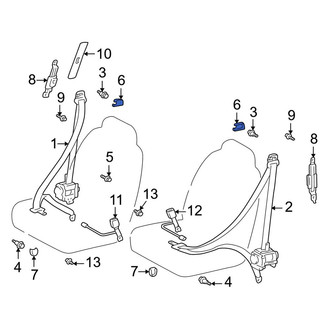 Toyota OE - Center Seat Belt Anchor Plate Cover