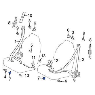 Toyota OE - Front Lower Seat Belt Bolt Cover Cap