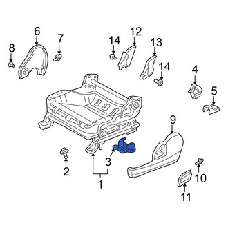 Toyota OE - Rear Seat Track Cover