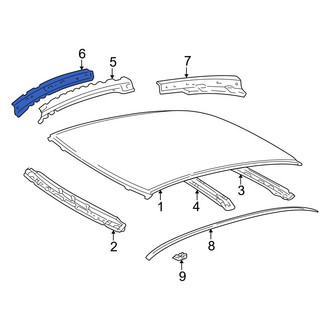 Toyota OE - Front Right Roof Side Rail