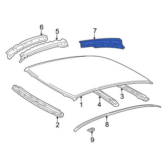 Toyota OE - Rear Left Inner Roof Side Rail