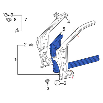 Toyota OE - Left Body A-Pillar Reinforcement