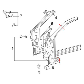 Toyota OE - Pillars, Rocker & Floor - Hinge Pillar (2 Doors Sedan)