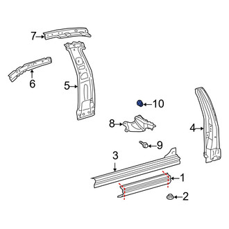 Toyota OE - Rocker Panel Reinforcement Nut