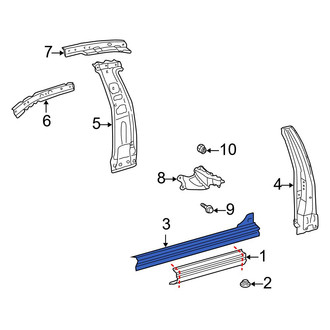 Toyota OE - Left Inner Rocker Panel