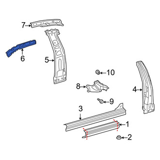 Toyota OE - Front Right Roof Side Rail