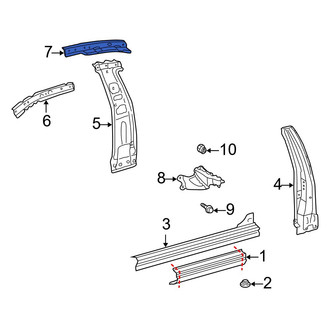 Toyota OE - Rear Left Inner Roof Side Rail