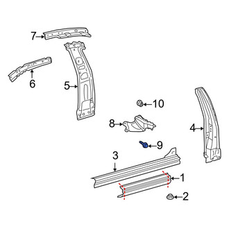 Toyota OE - Rocker Panel Reinforcement Bolt
