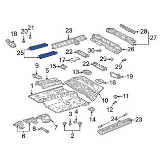 Toyota OE - Front Floor Side Rail Reinforcement