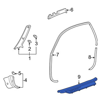 Toyota OE - Left Liftgate Trim Scuff Plate