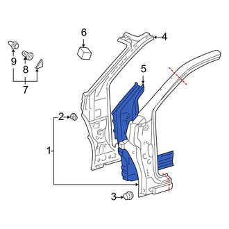 Toyota OE - Left Body A-Pillar Reinforcement