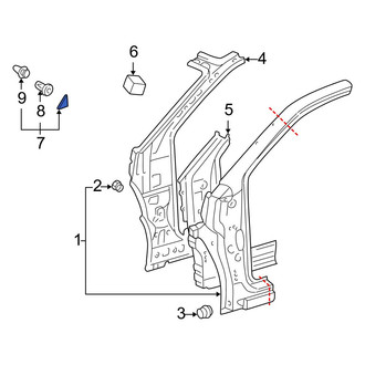 Toyota OE - Left Body A-Pillar Trim Panel