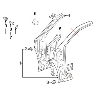 Toyota OE - Pillars, Rocker & Floor - Hinge Pillar (4 Doors)