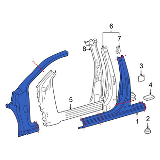 Toyota OE - Left Body B-Pillar