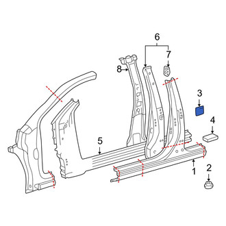 Toyota OE - Door Pillar Post Seal