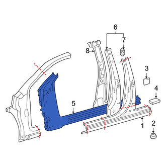 Toyota OE - Left Inner Rocker Panel