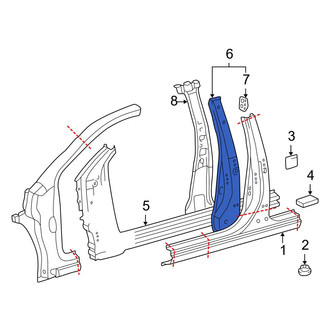 Toyota OE - Left Inner Body B-Pillar