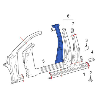 Toyota OE - Right Body B-Pillar Reinforcement