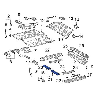 Toyota OE - Left Floor Pan Crossmember