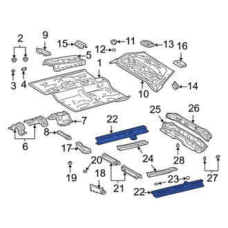 Toyota OE - Left Floor Side Rail