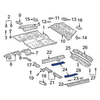 Toyota OE - Front Floor Side Rail Reinforcement