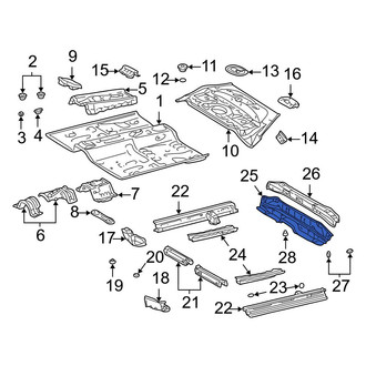 Toyota OE - Front Floor Pan Crossmember