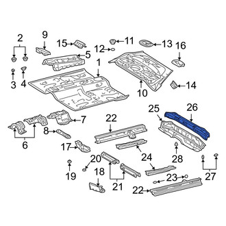 Toyota OE - Rear Floor Pan Crossmember