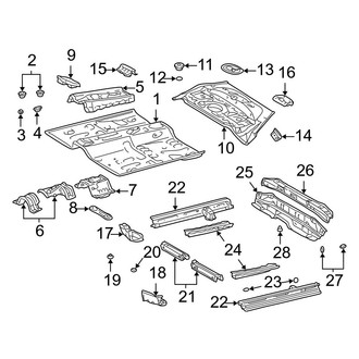 Toyota OE - Pillars, Rocker & Floor - Floor & Rails (4 Doors)