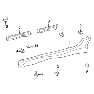 Toyota OE - Pillars, Rocker & Floor - Exterior Trim (4 Doors)