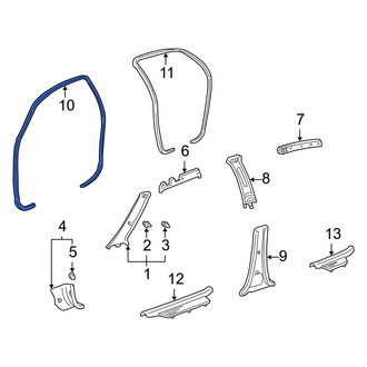 Toyota OE - Rear Left Door Seal