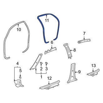 Toyota OE - Rear Right Door Seal