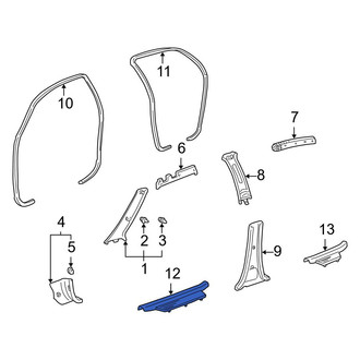 Toyota OE - Front Left Liftgate Trim Scuff Plate