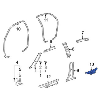 Toyota OE - Rear Left Liftgate Trim Scuff Plate