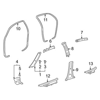 Toyota OE - Pillars, Rocker & Floor - Interior Trim (4 Doors)
