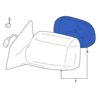 Toyota OE - Front Right Door Mirror Glass