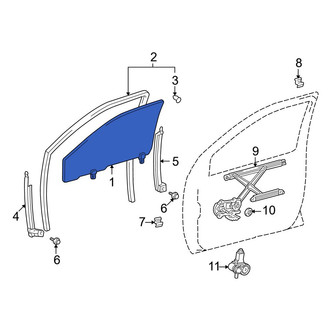 Toyota OE - Front Left Door Glass