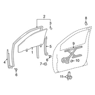 Toyota OE - Door - Glass & Hardware (2 Doors Sedan)