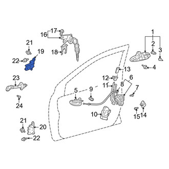 Toyota OE - Front Right Upper Door Hinge