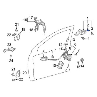 Toyota OE - Right Exterior Door Handle Base Clip