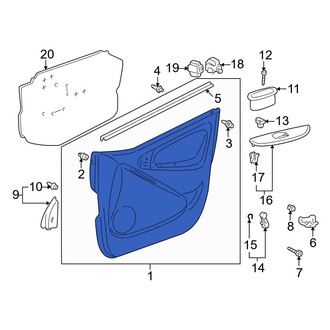 Toyota OE - Front Left Inner Door Interior Trim Panel