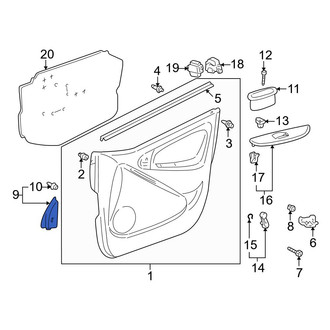 Toyota OE - Front Left Door Mirror Cover