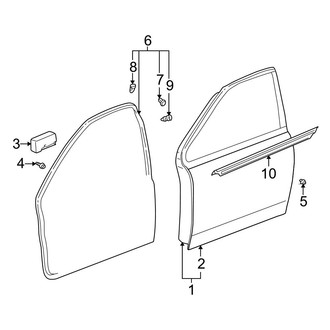 Toyota OE - Front Door - Door & Components (4 Doors)