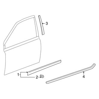 Toyota OE - Front Door - Exterior Trim (4 Doors)