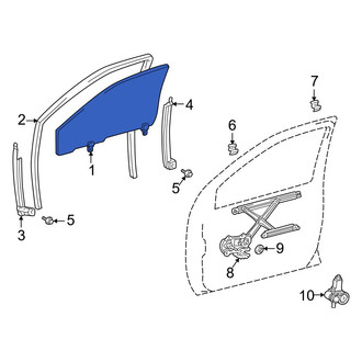 Toyota OE - Rear Left Rearward Door Glass
